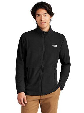The North Face Men's TNF Black Glacier Full-Zip Fleece Jacket Size L